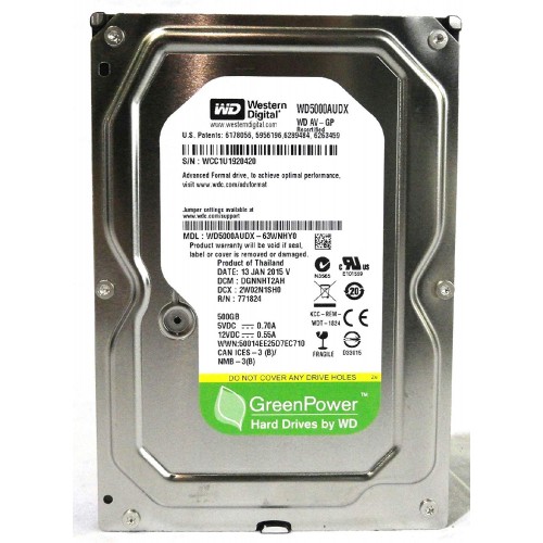 Western Digital 500gb Desktop Harddisk